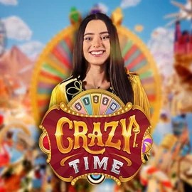 Crazy Time logo by Evolution at VipLuck Casino
