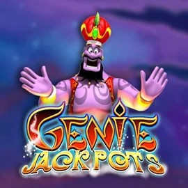Genie Jackpots online game logo by Blueprint Gaming on vipsluck.at
