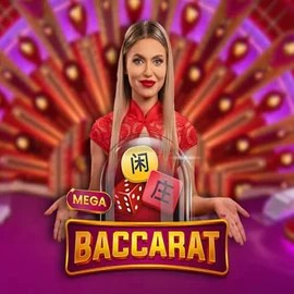 Mega Baccarat slot icon by Pragmatic Play, available at VipLuck Casino